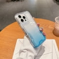 thumbnail image 1 of Compatible with iPhone 16 Pro Max Case, 2 in 1 Hybrid Rugged Hard PC+Soft Silicone Bumper Slim Rugged Anti-Scratch Shockproof Gradient Color Phone Case Women Girls for iPhone 16 Pro Max,Blue, 1 of 10
