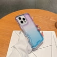 thumbnail image 1 of Compatible with iPhone 16 Pro Max Case, 2 in 1 Hybrid Rugged Hard PC+Soft Silicone Bumper Slim Rugged Anti-Scratch Shockproof Gradient Color Phone Case Women Girls for iPhone 16 Pro Max,Pink+Blue, 1 of 10