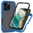 thumbnail image 1 of Compatible with iPhone 16 Pro Max Case, Dustproof Shockproof Case with Built-in Screen Protector, Bumper Frame Heavy Duty Full Body Protective Cover for iPhone 16 Pro Max, Darkblue, 1 of 5