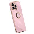 thumbnail image 1 of Compatible with iPhone 16 Pro Max Case Finger Ring Kickstand for Women Girls Rose Gold Edge Full Body Protection Plating Electroplate Case for iPhone 16 Pro Max, Purple, 1 of 6