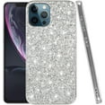 thumbnail image 1 of Compatible with iPhone 16 Pro Max Case Glitter Shockproof, iPhone 16 Pro Max Phone Case Bling Sparkly TPU and PC Silicone Shiny Girl Women Thin Protective Cover (Silver), 1 of 14