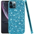 thumbnail image 1 of Compatible with iPhone 16 Pro Max Case Glitter Shockproof, iPhone 16 Pro Max Phone Case Bling Sparkly TPU and PC Silicone Shiny Girl Women Thin Protective Cover (Blue), 1 of 14