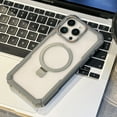thumbnail image 1 of Compatible for iPhone 16 Pro Max Case with Invisible Ring Stand [Compatible with Mag-Safe] [Military Drop Protection] Translucent Matte Frosted Hard Back Cover for iPhone 16 Pro Max, Gray, 1 of 9