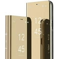 thumbnail image 1 of Compatible with iPhone 16 Pro Max Case, Luxury Clear View Electroplate Plating Makeup Mirror Design for Women Kickstand Shockproof Protective Case for iPhone 16 Pro Max 6.9" Mirror Gold QH, 1 of 6
