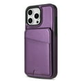 thumbnail image 1 of Compatible With iPhone 16 Pro Max Phone Case,Back Magnetic Detachable Flip Wallet,Compatible With Magsafe,With Kickstand,Card Slots,PU Leather Shockproof Rugged Phone Case Cover,Purple, 1 of 10