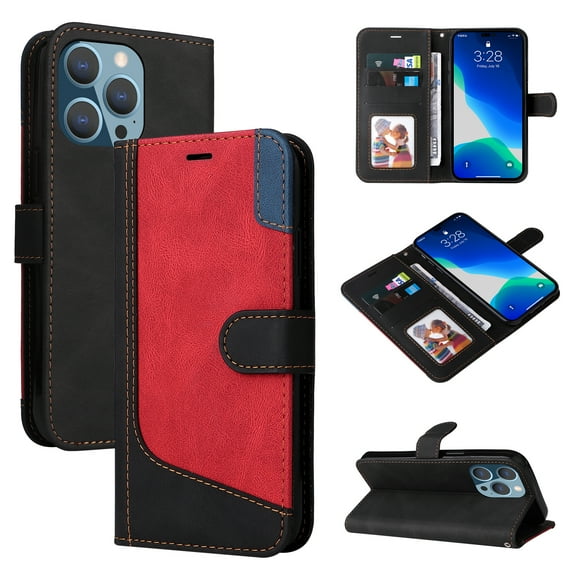 Compatible with iPhone 16 Pro Max Wallet Case, Classic Business Wristlet Shockproof Protective for Men Women PU Leather Card Slots Kickstand Phone Case Cover for iPhone 16 Pro Max, Black