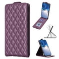 thumbnail image 1 of Compatible with iPhone 16 Pro Max Wallet Case with RFID Blocking Credit Card Holder, PU Leather Flip Kickstand Diamond Patterned Elegent Shockproof Cover Women Men For iPhone 16 Pro Max,Darkpurple, 1 of 9