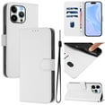 thumbnail image 1 of Compatible with iPhone 16 Pro Max Wallet Case with RFID Blocking Credit Card Holder, PU Leather Folio Flip Kickstand Protective Shockproof Anti-fall Phone Case Cover Women Men,White, 1 of 11