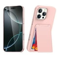 thumbnail image 1 of Compatible with iPhone 16 Pro Max Wallet Phone Case,Built-in Card Holder Slots,for Women&MenBack Flip Kickstand,Shockproof Rugged Anti-fall Heavy Duty Ultra Slim Thin Fit Phone Case,Pink, 1 of 9