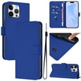 thumbnail image 1 of Compatible with iPhone 16 Pro Wallet Case with RFID Blocking Credit Card Holder, PU Leather Folio Flip Kickstand Protective Shockproof Anti-fall Phone Case Cover Women Men,Darkblue, 1 of 11