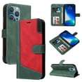 thumbnail image 1 of Compatible with iPhone 16 Pro Wallet Case, Shockproof Flip Folio Leather Wallet Cover with Card Slots Invisible Kickstand with wrist Strap Case Cover for iPhone 16 Pro, Green, 1 of 11