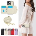 thumbnail image 1 of Compatible with iPhone 16 Pro max Wallet Case for Women Crossbody Phone Case PU Leather Zipper Handbag Wrist Strap Cover Credit Card Holder,for Apple 16 Pro,Cell Phone Cases, 1 of 8