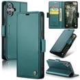 thumbnail image 1 of Compatible with iPhone 16 Wallet Case, PU Leather Flip Case with Card Holders RFID Blocking Stand [Shockproof TPU Inner Shell] Phone Cover for iPhone 16, Green, 1 of 11