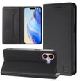 thumbnail image 1 of Compatible with iPhone 16 Wallet Case, PU Leather Flip Case with RFID Blocking Card Slots, Kickstand Slim Fit Magnetic Wireless Charging Phone Cover for iPhone 16, Black, 1 of 12