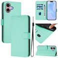 thumbnail image 1 of Compatible with iPhone 16 Wallet Case with RFID Blocking Credit Card Holder, PU Leather Folio Flip Kickstand Protective Shockproof Anti-fall Phone Case Cover Women Men,Mint, 1 of 11