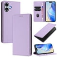 thumbnail image 1 of Compatible with iPhone 16 Wallet Case with RFID Blocking Credit Card Holder, PU Leather Folio Flip Kickstand Protective Shockproof Cover Women Men for iPhone 16 Phone Case - Purple, 1 of 10