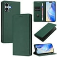 thumbnail image 1 of Compatible with iPhone 16 Wallet Case with RFID Blocking Credit Card Holder, PU Leather Folio Flip Kickstand Protective Shockproof Cover Women Men for iPhone 16 Phone Case - Darkgreen, 1 of 11
