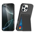 thumbnail image 1 of Compatible with iPhone 16 Wallet Phone Case,Built-in Card Holder Slots,for Women&MenBack Flip Kickstand,Shockproof Rugged Anti-fall Heavy Duty Ultra Slim Thin Fit Phone Case,Black, 1 of 9
