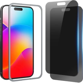 Compatible for iPhone 16/iPhone 16 Plus/iPhone 16 Pro/iPhone 16 Pro Max(Optional) Privacy Screen Protector, Anti Spy Anti Blue Light HD Tempered Glass Screen Protector Easy Installation, 2 Pack