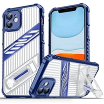 Compatible with iPhone 16e Case [Built-in Invisible Kickstand][Camera Lens Protection] Military Grade Shockproof Hard Dual-Layer Rugged Anti-Drop Grip Slip Resistant Case,Navyblue