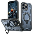 thumbnail image 1 of Compatible with iPhone 16e Case, Hybrid Slim Phone Cases Fit for iPhone 16e, Compatible with MagSafe Magnetic Ring Kickstand Stand Rugged Case, Shockproof Protective, Blue, 1 of 6