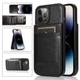 thumbnail image 1 of Compatible with iPhone 16e Case Wallet with Credit Card Holder, Premium PU Leather Magnetic Clasp Kickstand Heavy Duty Protective Shock Absorbing Phone Cover for iPhone 16e, Black, 1 of 7