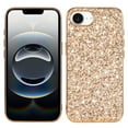 thumbnail image 1 of Compatible with iPhone 16e Glitter Plating Case, Luxury Bling Sparkly Shiny Cute Soft TPU Plating Bumper Raised Camera Shockproof Back Cover Wireless Charging for Women Girl, Gold, 1 of 7