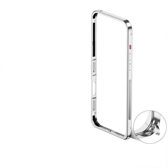 Compatible with iPhone 16e Metal Bumper Phone Case,Slim Fit No Back Design Excellent Heat Dissipation,Shockproof Anti-fall Ultra Slim Rugged Frame Thin Fit Phone Case,Silver