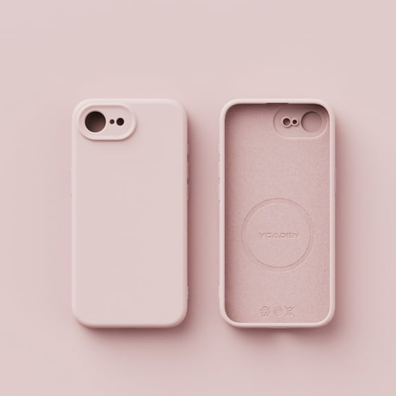 Compatible with iPhone 16e Phone Case, Silky Touch Premium Soft Silicone Rubber Anti-Fingerprint Protective Flexible Bumper Case, Support Wireless Charging, Anti-Scratch Microfiber Lining, Pink