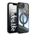 thumbnail image 1 of Compatible for iPhone 16e Phone Case with Stand, Rotatable Ring Holder Kickstand Rugged Shockproof Protective Cover Case with Camera Lens Protector for iPhone 16e, Black, 1 of 9