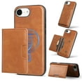 thumbnail image 1 of Compatible for iPhone 16e Wallet Case, Detachable PU Leather Purse Phone Cover with Flip Stand, Support Magnetic Mag-Safe Charging, Shockproof Protective Case for iPhone 16e, Brown, 1 of 6