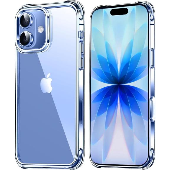 Compatible with iPhone 17 Case Clear [Not-Yellowing] [Military-Grade Drop Protection] Shockproof Protective Phone Bumper 6.3 inch 1-Clear for iPhone 17 6.3"