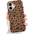 thumbnail image 1 of Compatible with iPhone 17 Case Cute Leopard Cheetah Phone Case for Women Girls Men Aesthetic, Dual-Layer Protection Shockproof Cover for 17 6.3 Inch, Brown Leopard, 1 of 5