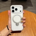 thumbnail image 1 of Compatible with iPhone 17 Case with Invisible Magnetic O-Ring Stand, Military-Grade Translucent Case for iPhone 17 [Compatible with Mag-Safe] [Great Grip Feeling], White, 1 of 8