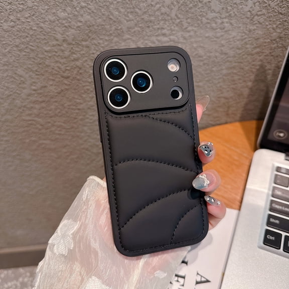 Compatible with iPhone 17 Drop Protective Case, Luxury TPU + PU Leather Shockproof Anti-Scratch Lightweight Non-Slip Ultra Slim Durable Phone Case Cover for iPhone 17, Black