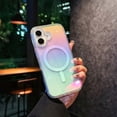 thumbnail image 1 of Compatible with iPhone 17 Laser Transparent Magnetic Case,Glitter Bling TPU and Hard PC Shockproof Dazzling Color Ultra Slim Phone Case with Full Camera Lens Protector for Women Men,C, 1 of 11