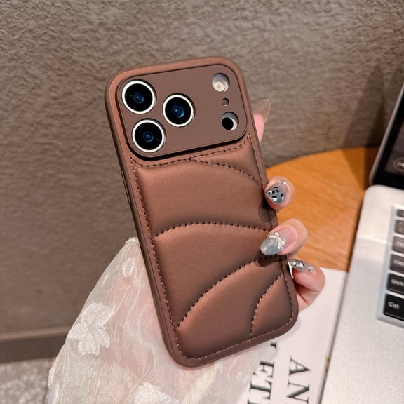 Compatible with iPhone 17 Pro Drop Protective Case, Luxury TPU + PU Leather Shockproof Anti-Scratch Lightweight Non-Slip Ultra Slim Durable Phone Case Cover for iPhone 17 Pro, Darkbrown