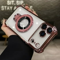 Compatible with iPhone 17 Pro Max Case for Metal Ring Kickstand,[Military Grade Drop Protection] Four Corners Shockproof Bling Durable Slim Stand Case for iPhone 17 Pro Max