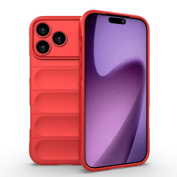 Compatible with iPhone 17 Pro Max Phone Case,Soft TPU Anti-falll Protection,Ultra Slim Shockproof Anti-Scratch Protection Lightweight Non-Slip Rugged Durable Thin Fit Phone Case,Red