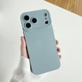 thumbnail image 1 of Compatible with iPhone 17 Pro Rubber Case with Microfiber Lining, Boys Girls Lightweight Silicone Soft Anti-Scratch Drop Protective Phone Case Cover, Support Wireless Charging, Bluegray, 1 of 8