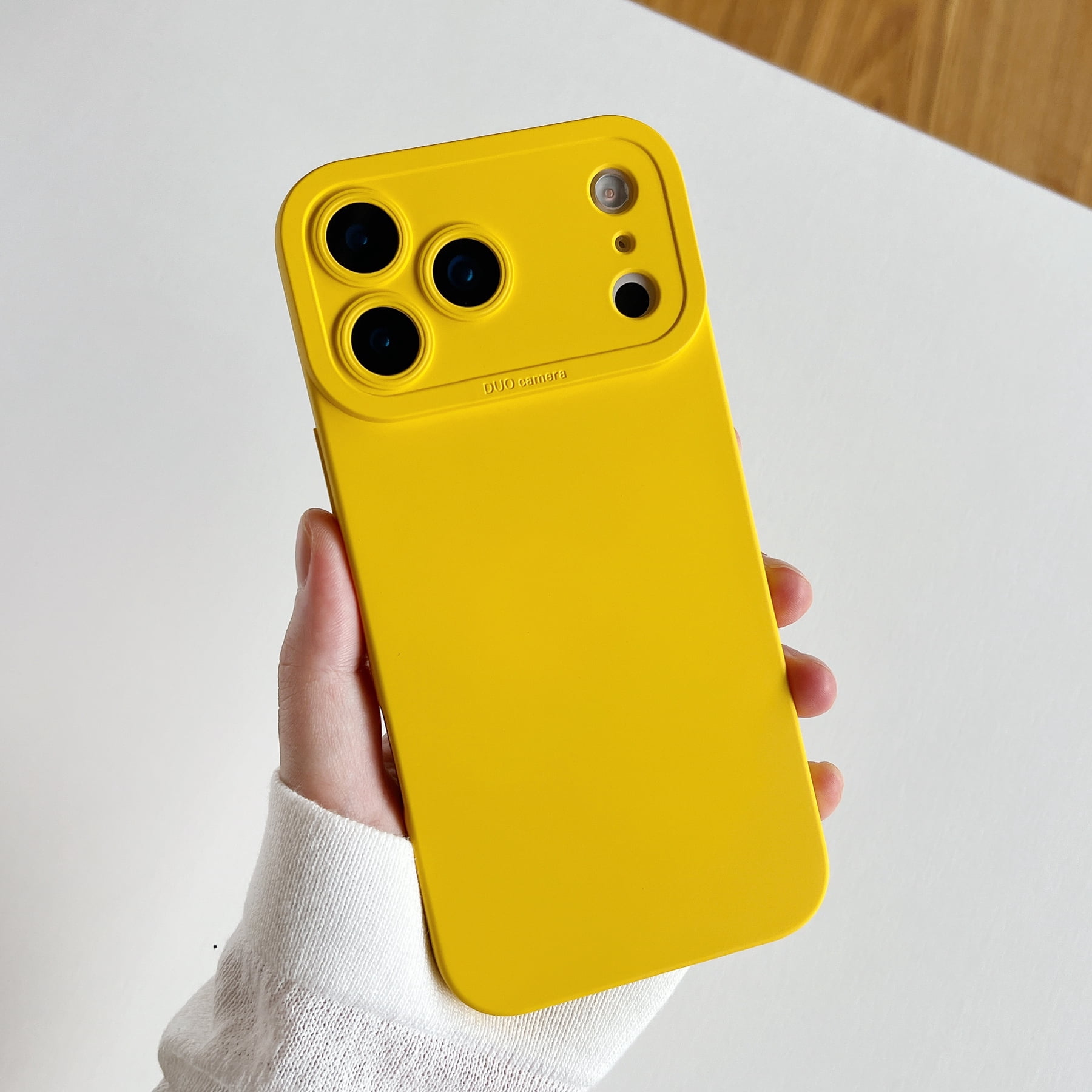 Compatible with iPhone 17 Pro Rubber Case with Microfiber Lining