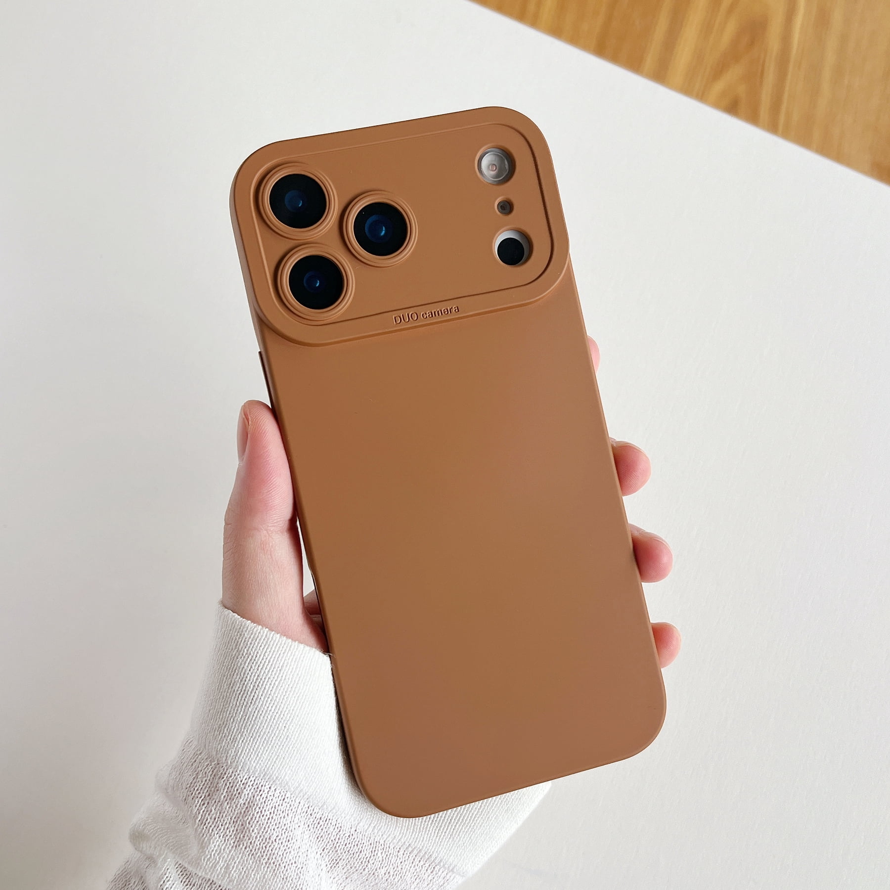 Compatible with iPhone 17 Pro Rubber Case with Microfiber Lining