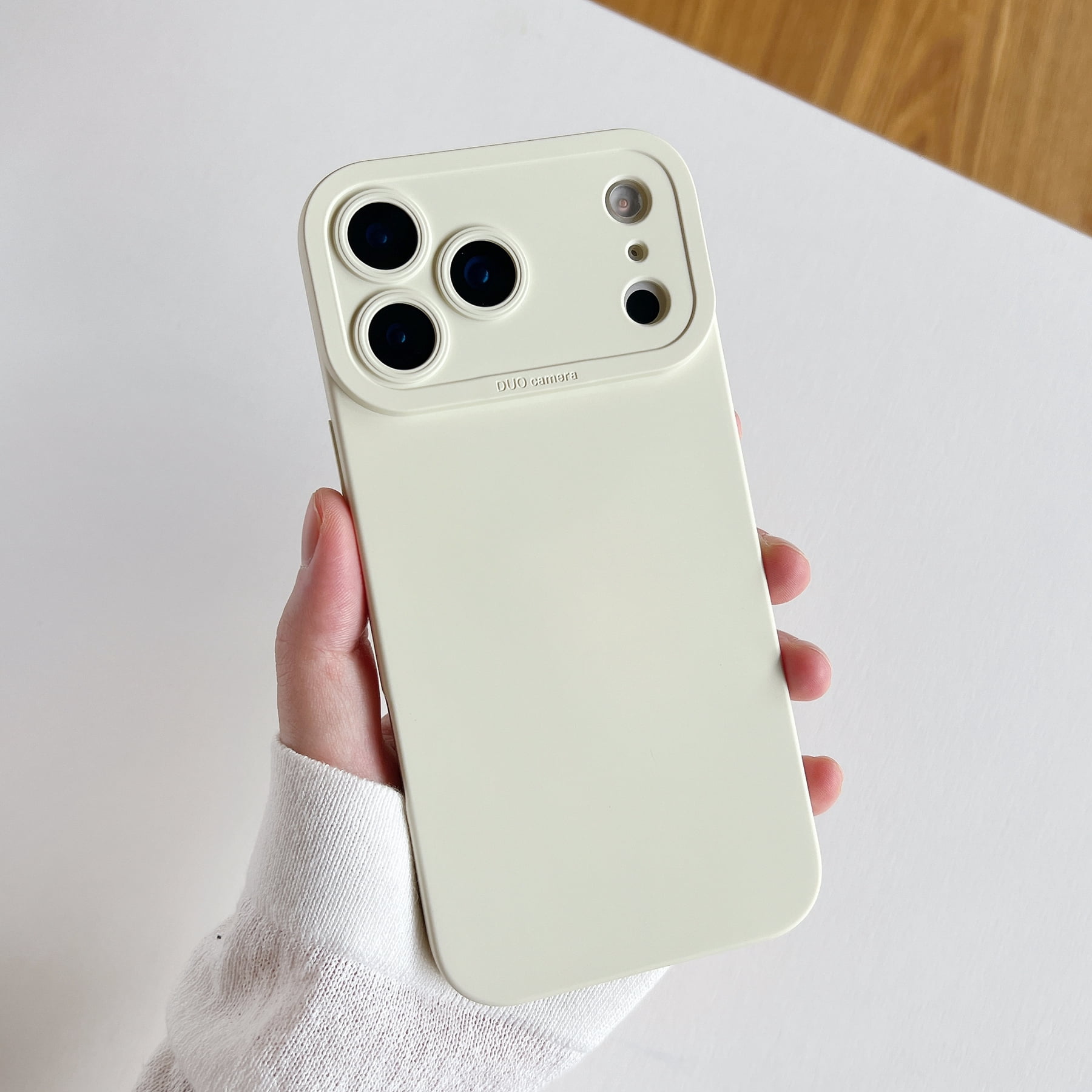 Compatible with iPhone 17 Pro Rubber Case with Microfiber Lining