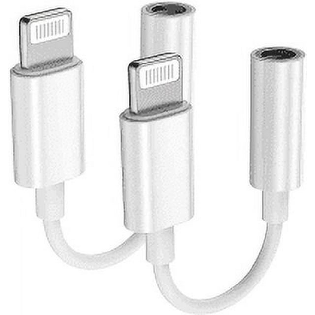 Compatible with iPhone 2 Pack Apple Lightning to 3.5 mm Headphone Jack