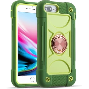 Compatible with iPhone 6 Plus/6S Plus Case,iPhone 7 Plus Case/iPhone 8 Plus Case 5.5 Inch with Stand, Heavy-Duty Military Grade Shockproof Phone Cover. (Avocado)