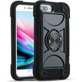 thumbnail image 1 of Compatible with iPhone 6 Plus/6S Plus Case,iPhone 7 Plus case/iPhone 8 Plus Case 5.5 Inch with Ring Stand, Heavy-Duty Military Grade Shockproof Phone Cover with Magnetic Car Mount. (Black), 1 of 12