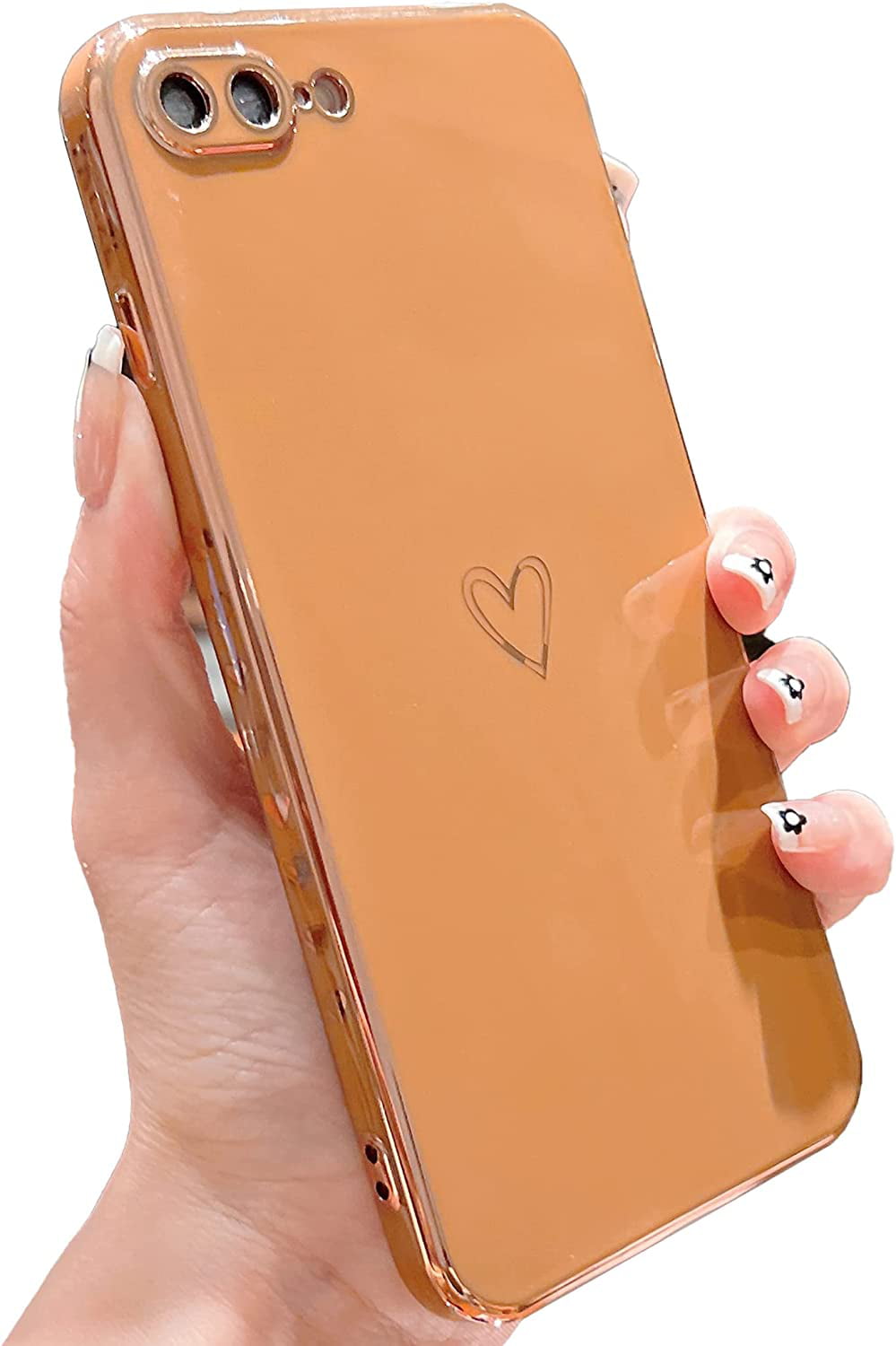 Kelier iPhone 8 Plus Case, Ultra Slim Flexible iPhone 7 Plus Matte Case,  Gold Plated 3 in 1 Shockproof Luxury Cover Case for iPhone 8 Plus/iPhone 7