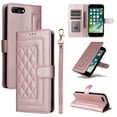 thumbnail image 1 of Compatible with iPhone 8 Plus / 7 Plus Case, Premium Leather Wallet Book Case Magnetic Flip RFID Blocking Credit Card Holder Kickstand with Wrist Strap Shock Absorbing Case, Rosegold, 1 of 10