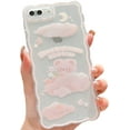 thumbnail image 1 of Compatible with iPhone 8 Plus/iPhone 7 Plus Case Cute Cartoon Floral Butterfly Design for Women Girls Aesthetic Kawaii Slim Soft TPU Transparent Cover for iPhone 7/8 Plus 5.5 inch (Light pink), 1 of 15