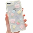 thumbnail image 1 of Compatible with iPhone 8 Plus/iPhone 7 Plus Case Cute Cartoon Floral Butterfly Design for Women Girls Aesthetic Kawaii Slim Soft TPU Transparent Cover for iPhone 7/8 Plus 5.5 inch (Yellow), 1 of 15